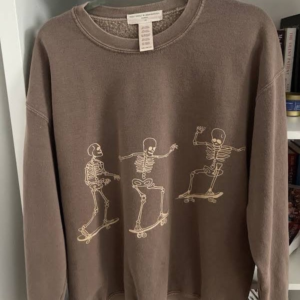 Urban Outfitters Project Social T Skateboard Skeleton Crewneck